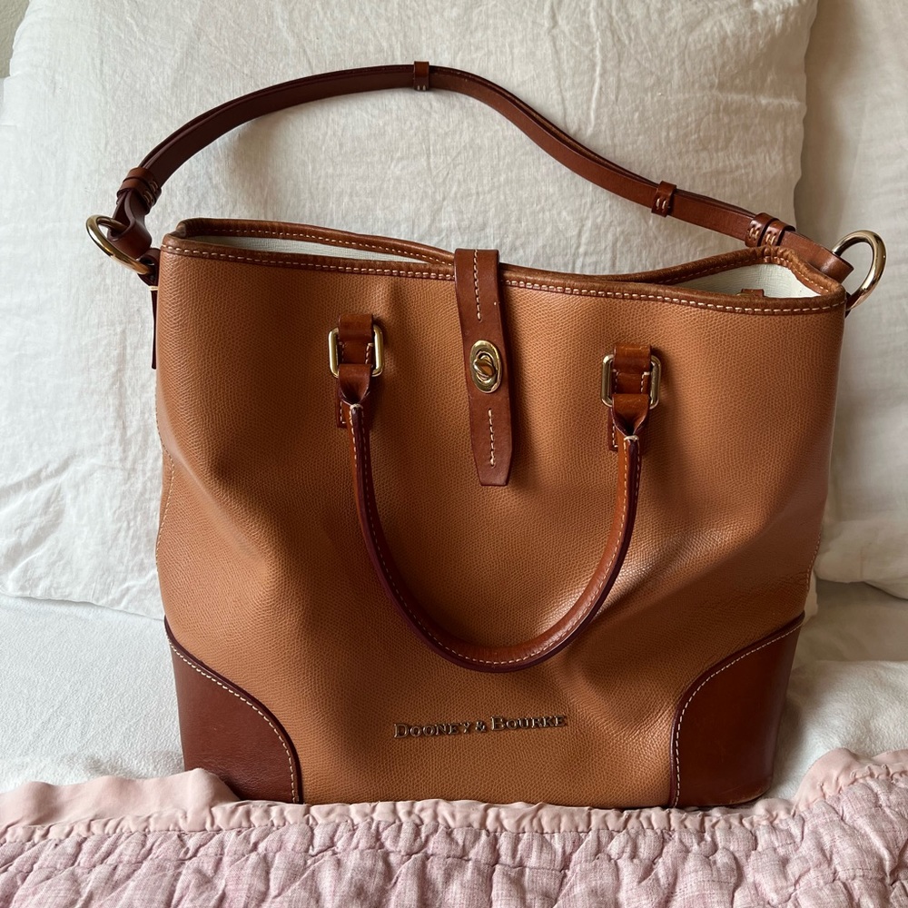 Dooney & Bourke Large Tote Purse, Saddle Brown